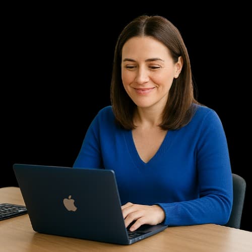 Client working with modern accounting tools